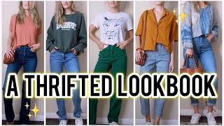 STYLING MY FAVORITE THRIFTED CLOTHING!! 18 Outfits for Fall 2024