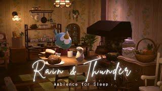 Sleep Aid  Rain on the Rooftop with Thunder ambience | Ghibli inspired Arrietty's house ️