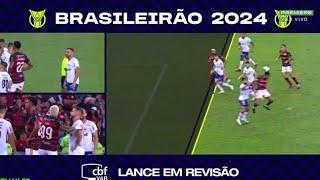 Lance do gol do Flamengo anulado contra o Fortaleza - Gol de Gabigol anulado + Linhas do VAR