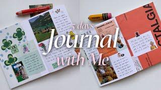 5일치 다꾸 조용하게 함께해요 | 봉투 활용하기| journal with me, 다꾸 asmr