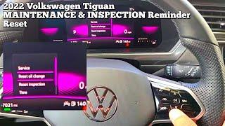 2022 Volkswagen Tiguan How to Reset Maintenance and Inspection Due Reminder / Oil Change Light