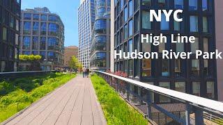 NYC High Line to Staten Island Ferry Walking Tour | 4K 60fps | Hudson River Park Exploration