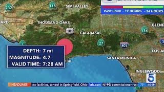 Magnitude 4.7 earthquake shakes Los Angeles area