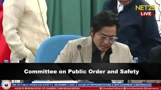 House hearing: Committee on Public Order and Safety |December 4, 2024