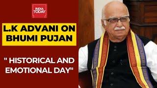 A historical And Emotional Day: L.K Advani Speaks On Ram Mandir Bhoomi Pujan