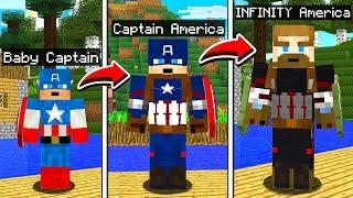 LIFE OF CAPTAIN AMERICA IN MINECRAFT!