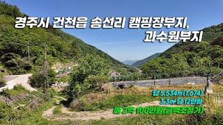 2188 경주시 건천읍 송선리 우중골 주말농장, 농원, 과수원 생산관리지역 답 매매