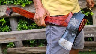 Woodworking Art | Have you ever seen an axe handle made of rosewood?