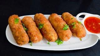 Potato Chicken Kabab Recipe | Alu Chicken Kabab Recipe | Potato Croquettes