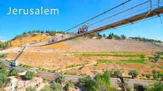 The longest suspension bridge in Israel opens in Jerusalem. Between Mount Zion and Hinnom Valley