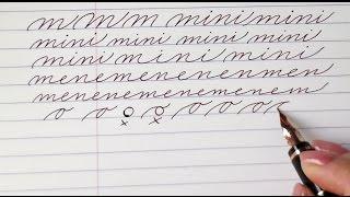 Write cursive with Schin: k, l, m, n, o