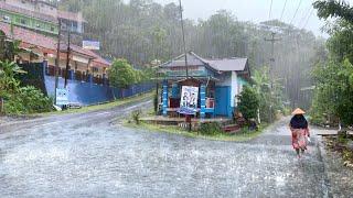 Heavy Rain and Big Thunder Village || 99% Rain Very refreshing and soothing