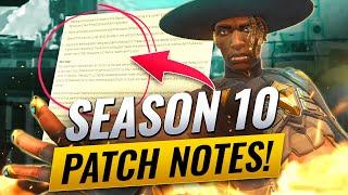 SEASON 10 SNEAK PEEK!! (Apex Legends Emergence Patch Notes + Changes) EXCITING UPDATES!