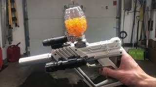 Demo - Custom - Gel Blaster SURGE - Added 3D Printed Silencer, Side Rails, Top Rail, Paint