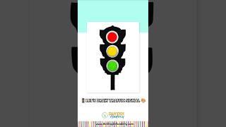  Let's Draw Traffic Signal  | Drawing for School ‍ #art #shorts #trending #school #diy #drawing