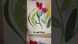 Painting tips you need! Acrylic flower painting  #arttimelapse #art #painting