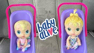 NEW Baby alive crib life dolls goes on a outing 