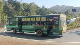 Govt Bus Travelling Kodaikanal Hairpin Bend Hills Road