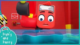  Fire Station Face Lift  | Digley and Dazey | Kids Construction Truck Cartoons