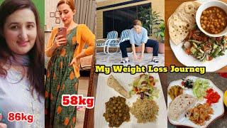 My Weight Loss Journey from 86kg to 58kg | How i Lost 26 kgs at home without Gym#lifewithzainab