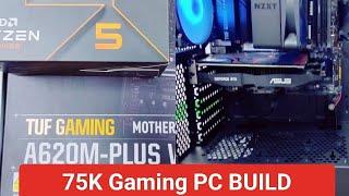 ASUS TUF A620M-PLUS AMD RYZEN 5 7500F GPU 1050Ti PC BUILD Assembly