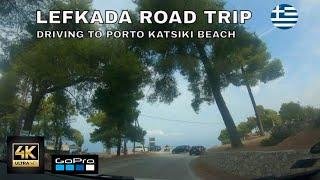 LEFKADA ROAD TRIP TO PORTO KATSIKI BEACH 4K - NEW ROAD