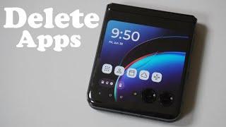 How To Delete Apps On Motorola Razr Plus / 40 Ultra Cover Screen