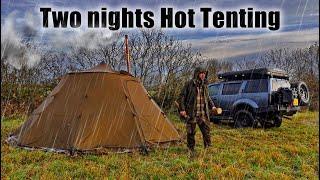 2 Nights Hot Tenting - Sub-Zero Temps and Rain