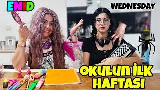 WEDNESDAY VE ENID'İN OKULDAKİ İLK HAFTASI ! | EYLÜL LAL