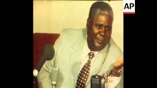 SYND 11 5 76 RHODESIAN NATIONALIST LEADER NKOMO SPEAKS TO PRESS CONFERENCE IN NAIROBI