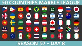 50 Countries Marble Race League Season 57 Day 8/10 Marble Race in Algodoo