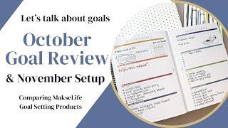 October Goal Review & November Goal Setup | Comparison of MakseLife Goal Planners