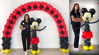 Micky Mouse Theme Birthday Party Decoration at home, Balloon Decoration Ideas ,balloon Arch