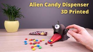 3D Printed Alien Candy Dispenser - using m&m