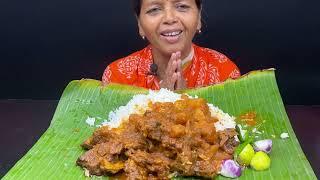 BIGBITES, EATING RICE WITH SPICY MUTTON KOSHA, MASSIVE EATING SHOW।।