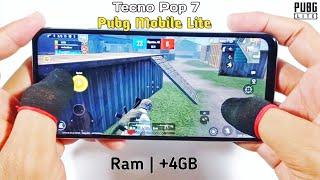 Tecno Pop 7 Game Play & Review | Pubg Mobile Lite Test, Graphics Test, Ram +4GB, Gyro?