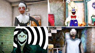 Jumpscare Battle | Evil Nun Vs Ice Scream 5 Vs Smiling X Corp 2 Vs Granny 3