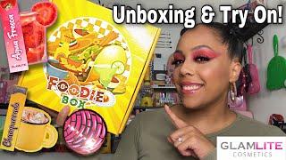 *NEW* Concha Highlighter plus NEW Lipglosses from Glamlite Cosmetics | Foodie Box Unboxing & Try On