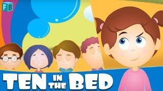 Ten In The Bed Nursery Rhyme | Flickbox Kids Songs