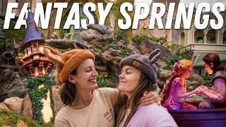 FIRST TIME at Tokyo DisneySea’s Fantasy Springs! Rides, Food, Merch & Full Tour!