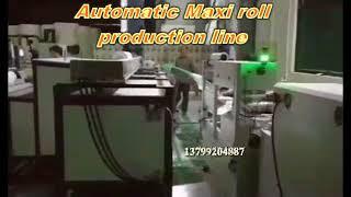 Automatic maxi roll seal shrink packing machine production line