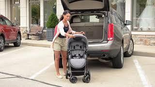 Evenflo Sibby Travel System, Stroller, Car Seat, Ride-Along Board, Oversized Storage Basket, 3-Panel