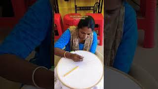 First Day Aari Embroidery Classes Student Learning Chain Stitch #shorts #aariembroidery #aariwork