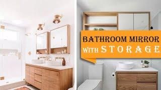 40+ Bathroom Mirror with Storage Cabinet Design Ideas