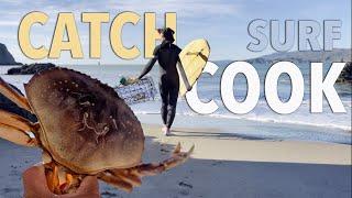 Catch & Cook Dungeness Crab: Learn how to catch crabs from a surfboard.