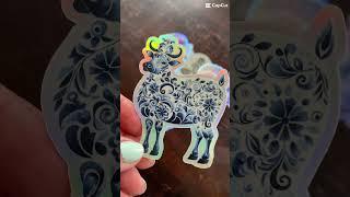 Folk Art Holographic Stickers