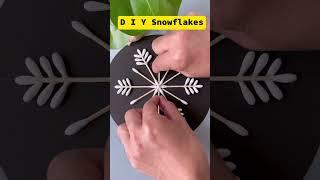 How to Make a Cutesy Snowflakes using Cotton Buds #diy #snowflakes #kpop