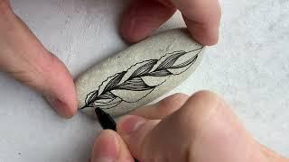 Drawing Inktober 2024/Day 18 on a stone: IMPLY pattern