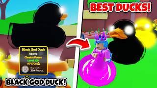 Upgrading From NOOB DUCK To BLACK GOD DUCK In Roblox Quack!