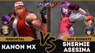 KOF XV⭐KANON MX (O.Shermie/Goenitz/Terry) vs SHERMIE ASESINA (Athena/Shermie/Leona)⭐Ranked Match